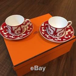 Hermes Balcon du Guadalquivir Tea Cup & Saucer Set Dish Coffee Tea NEW withBox F/S