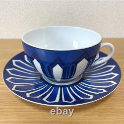 Hermes Bleus D'Ailleurs Morning Cup Saucer Tableware Authentic Discontinued used