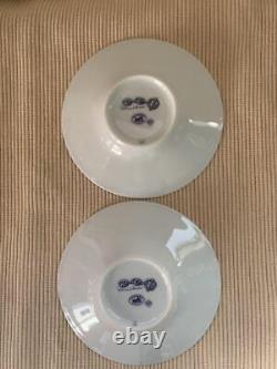 Hermes Chaine D'ancre Tea Cup and Saucer 2 set bule dinnerware coffee r38