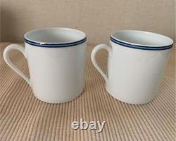 Hermes Chaine D'ancre Tea Cup and Saucer 2 set bule dinnerware coffee r38