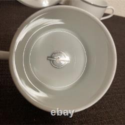 Hermes Chaine d'Incre Platinum Tea Cup Saucer Pair Set Porcelain Tableware
