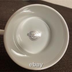 Hermes Chaine d'Incre Platinum Tea Cup Saucer Pair Set Porcelain Tableware