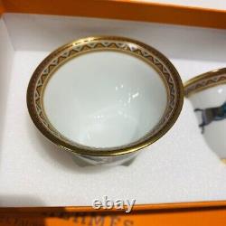 Hermes Cheval d'Orient Porcelain Mini Cup 2 pairs set Tableware