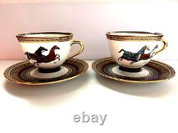 Hermes Cheval d'Orient Tea Cup Saucer Tableware 2 set Horse Auth New withbox