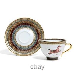 Hermes Cheval d'Orient Tea Cup and Saucer 2 set No. 3 porcelain coffee