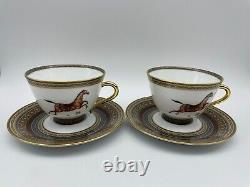 Hermes Cheval d'Orient Tea Cup and Saucer Brand New (Two sets)