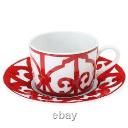 Hermes Guadalquivir Red Tea Cup Saucer Tableware set Ornament Coffee New Japan