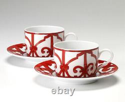 Hermes Guadalquivir Red Tea Cup Saucer Tableware set Ornament Coffee New Unused