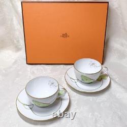Hermes Nile Tea Cup and Saucer 2 set porcelain dinnerware coffee Nil