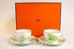 Hermes Nile Tea Cup and Saucer 2 set porcelain dinnerware coffee Nil lotus