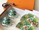 Hermes Passifolia Tea Cup & Saucer Set of 2 Botanical Pattern with Box Genuine