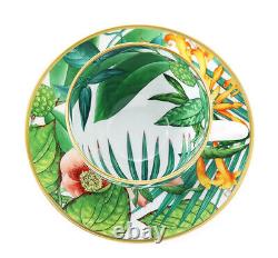 Hermes Passifolia Tea Cup Saucer Tableware 2 set Green Botanical Coffee Cafe New
