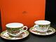 Hermes Porcelain Pythagore Tea Cup Saucer 2 set Tableware Interior Auth New Rare