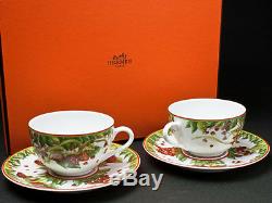 Hermes Porcelain Pythagore Tea Cup Saucer 2 set Tableware Interior Auth New Rare