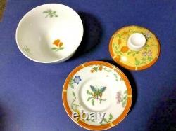 Hermes Porcelain Siesta Asian Tea Cup Saucer Tableware Yellow Ornament New JAPAN