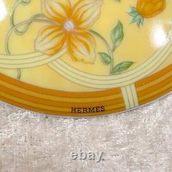 Hermes Porcelain Siesta Tea Cup Saucer with Lid Cover Tableware Yellow 2 Sets