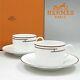 Hermes Rhythm Tea Cup and Saucer 2 set porcelain red dinnerware coffee 160 ml