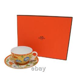 Hermes Siesta Tea Cup & Saucer Tableware Porcelain Flowers Drink Mug Used