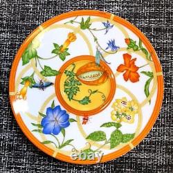 Hermes Siesta Tea Cup Saucer Tableware Yellow Floral 2 set Ornament Coffee New