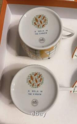 Hermes TEA Cup & Saucer Set A Walk In The Garden Authentic Item JPN