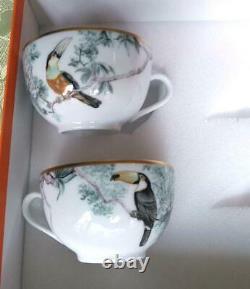 Hermes Tea Cup Saucer Carnets d'Equateur Tableware 2 set Animal Ornament New