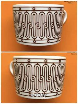 Hermes Tea Cup Saucer H-Deco Set Pair