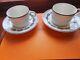 Hermes Tea Cup & Saucer Set of 2 Chaine Dancre Platine Porcelain With Box