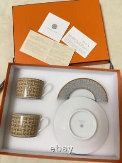 Hermes Teacup Saucer Mosaic Tableware Plate Coffee Cup Set