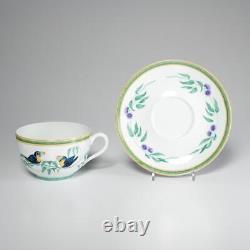 Hermes Toucans Morning Soup Breakfast Ovesize Coffee Tea Cup and Saucer Set