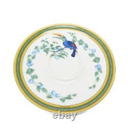 Hermes Toucans Tea Cup and Saucer Set of 2