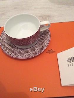 Hermes paris 6x Tie-Set H City Porcelain Tea Cup & Saucer Set