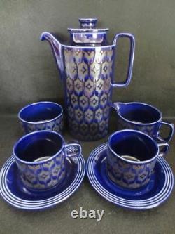 Hornsea pottery Blue Heirloom Tea Coffee Set Cup Saucer Pot Milk Jug Sugar Bowl