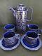 Hornsea pottery Blue Heirloom Tea Coffee Set Cup Saucer Pot Milk Jug Sugar Bowl