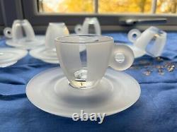 Illy Art Espresso Cups & Saucers Crystal Clear By Matteo Thun / Limited Edition