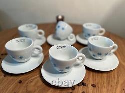 Illy Cappuccino Macchiato Coffee Cups & Saucers Set Of 6 By Kiki Smith / 200ml