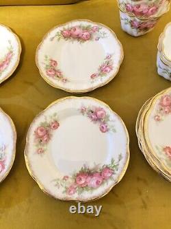 Imperial Tea Set Pink Roses 6 Trios, Rare And Could Be Antique