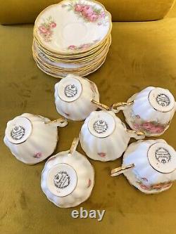 Imperial Tea Set Pink Roses 6 Trios, Rare And Could Be Antique, VGC