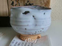 Japanese CHAWAN Tea cup Bowl 2set Hagi-ware Shibuya Deishi withsigned box Vintage