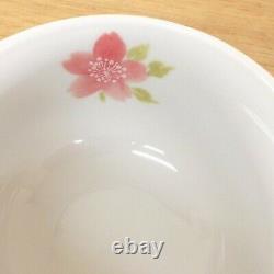 Japanese Tea Cup & Saucer Sakura Flower Pink 5 Set Decorative Porcelain Mino