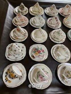 Job Lot Of 50 Vintage China Tea Cups saucers Tea Plates trio sets Ideal Wedding