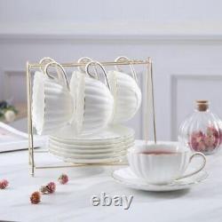 Kitchen Accessories Tea Cups With Saucer Set Eco-friendly Ceramic Type Materials