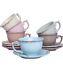 Kylimate British Tea Cup And Saucer Set 6 Cups + 6 Saucers