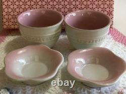 LE CREUSET Teapot Tea Cup Saucer set Powder Pink Small Flower From Japan NEW