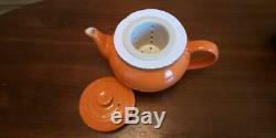 Le Creuset Kitchen Limited Tea pot set Cup Saucer Orange