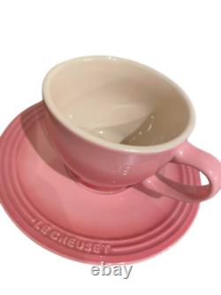 Le creuset Teacup Small Cup & Saucer Rose Quartz Set of Two Mug 6cm ×5.5cm Kitch