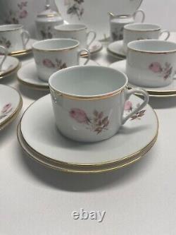 Limoges Reunies Rose de Monaco Tea Set, 37 pieces (A/1/2), Tableware, Vintage