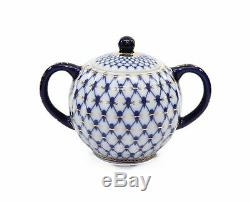 Lomonosov 35pc Large Dining Tea Cup Set Russian Saint Petersburg Cobalt Blue Net