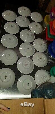 Lot 32 pc. Vintage Fine Bone China set of 16 Tea Cup and Saucer