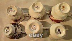 Lot Vintage Queens Porcelain English Bone China High Tea Coffee Cups Saucers Set