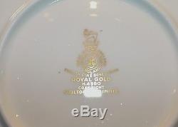 Lovely 12 pc Set Royal Doulton (6) Tea Cups & (6) Saucers Royal Gold Pattern